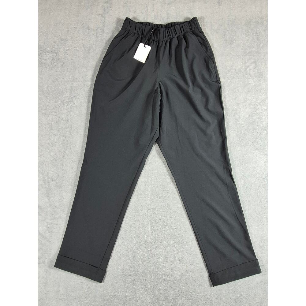 Varley Alana Tapered Leg 2.0 27 Pants Black Women Size S Lightweight Woven NEW